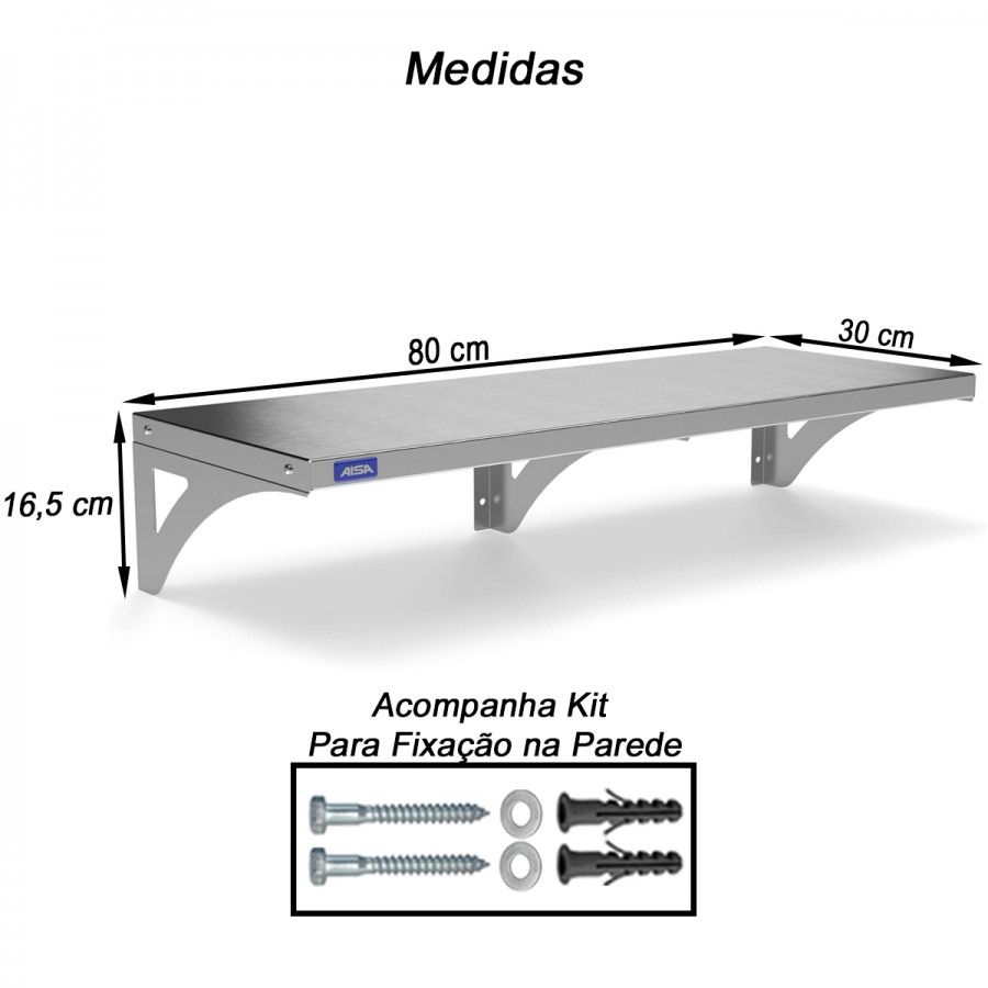 Prateleira Aérea 30 x 80 - Aisa